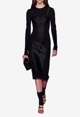 Dolce & Gabbana Lingerie Insert Dress Black F6ARFT FUGKF-N0000