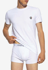 Dolce & Gabbana Emblem and Laurel Logo Patch T-shirt White M8C03J ONN94-W0800