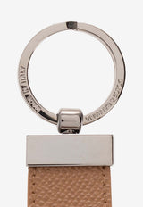 Dolce & Gabbana Logo Plaque Leather Keyring Brown BP1371 AG219-8M417