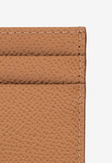 Dolce & Gabbana Logo Plaque Leather Cardholder Brown BP0330 AG219-8M417