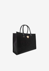 Versace Logo-Embossed Shopper Bag Black 1004741 1A03095-1B00V
