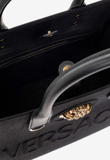 Versace Logo-Embossed Shopper Bag Black 1005861 1A03095-1B00V
