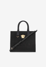 Versace Logo-Embossed Shopper Bag Black 1005861 1A03095-1B00V