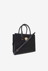 Versace Logo-Embossed Shopper Bag Black 1005861 1A03095-1B00V