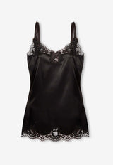 Dolce & Gabbana Silk Lingerie Slip Top Black O7A00T ONO13-N0000