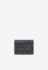 Dolce & Gabbana Logo Jacquard B-Fold Wallet Black BP1643 AJ705-8B969
