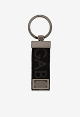 Dolce & Gabbana Logo Jacquard Keychain Black BP1371 AJ705-8B969