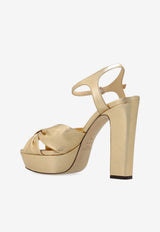 Jimmy Choo Heloise 120 Metallic Nappa Leather Platform Sandals Gold HELOISE 120 MNA-GOLD