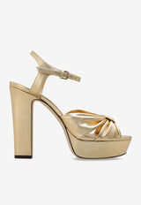 Jimmy Choo Heloise 120 Metallic Nappa Leather Platform Sandals Gold HELOISE 120 MNA-GOLD