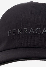 Ferragamo Logo Baseball Cap Black 560056 BAS FERRLETT 764758-NERO