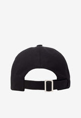 Ferragamo Logo Baseball Cap Black 560056 BAS FERRLETT 764758-NERO