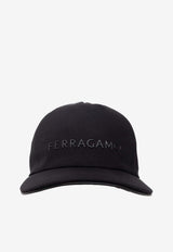 Ferragamo Logo Baseball Cap Black 560056 BAS FERRLETT 764758-NERO
