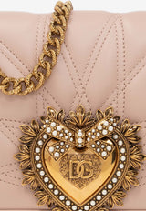 Dolce & Gabbana Medium Devotion Quilted Nappa Shoulder Bag Pink BB7158 AW437-80412