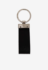 Dolce & Gabbana Logo Plaque Leather Keyring Black BP1371 AG219-80999