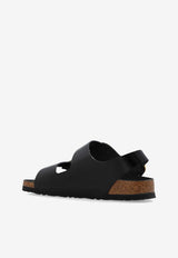 Birkenstock Milano Big Buckle Leather Sandals Black 1024211 0-HIGH SHINE BLACK