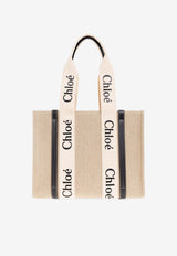 Chloé Medium Woody Tote Bag Beige CHC22AS383 I26-91J