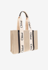 Chloé Medium Woody Tote Bag Beige CHC22AS383 I26-91J
