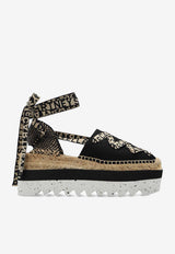 Stella McCartney Gaia Platform Logo Espadrilles Black 800159 N0222-1073