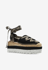 Stella McCartney Gaia Platform Logo Espadrilles Black 800159 N0222-1073
