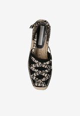 Stella McCartney Gaia Platform Logo Espadrilles Black 800159 N0222-1073