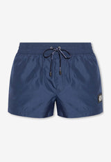 Dolce & Gabbana Logo Plaque Swim Shorts Navy  M4E48T ONO06-B0310