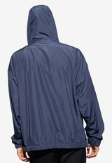 Dolce & Gabbana Logo Plaque Windbreaker Jacket Navy  G9AIAT FUSFW-B6712