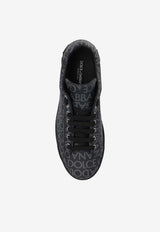 Dolce & Gabbana Portofino Coated Canvas Low-Top Sneakers Gray CS1772 AN237-8B969