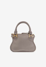 Chloé Small Marcie Calf Leather Top Handle Bag Gray CHC22AS628 I31-053