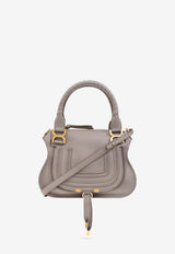 Chloé Small Marcie Calf Leather Top Handle Bag Gray CHC22AS628 I31-053