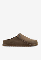 Birkenstock Zermatt Suede Slides Taupe 1021366 0-GRAY TAUPE