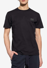 Dolce & Gabbana Logo Plaque Crewneck T-shirt Black G8PT1T G7F2I-N0000