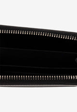 Dolce & Gabbana Logo Plaque Zip-Around Leather Wallet Black BP2522 AG218-80999