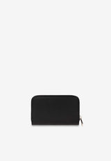 Dolce & Gabbana Logo Plaque Zip-Around Leather Wallet Black BP2522 AG218-80999