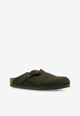 Birkenstock Boston Suede Clogs Green 1024714 0-MODERN SUEDE THYME