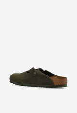 Birkenstock Boston Suede Clogs Green 1024714 0-MODERN SUEDE THYME