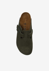 Birkenstock Boston Suede Clogs Green 1024714 0-MODERN SUEDE THYME