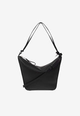 Loewe Mini Hammock Leather Hobo Bag Black A538G13X01 0-BLACK