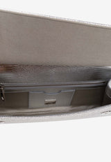 Dolce & Gabbana X Kim Sicily Rhinestone Embellished Satin Handbag Silver BB7465 AN241-8C964