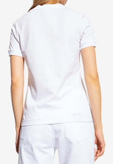 Dolce & Gabbana Embellished DG Logo T-shirt White F8U08Z G7B3U-W0800
