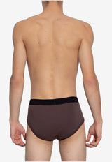 Tom Ford Logo Waistband Briefs Brown T4LC11040 0-206