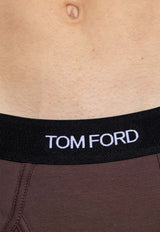 Tom Ford Logo Waistband Briefs Brown T4LC11040 0-206
