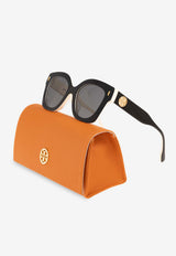Tory Burch Miller Pushed Square Sunglasses Gray 0TY7201U 0-198887