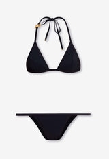 Dolce & Gabbana DG Logo Halterneck Bikini Black O8B76J ONO12-N0000