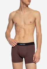 Tom Ford Logo Waistband Boxers Brown T4LC31040 0-206