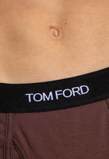 Tom Ford Logo Waistband Boxers Brown T4LC31040 0-206