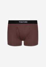 Tom Ford Logo Waistband Boxers Brown T4LC31040 0-206