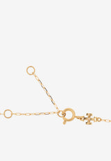 Tory Burch Forget Me Not Logo Charm Necklace Gold 153710 0-720