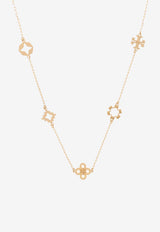 Tory Burch Forget Me Not Logo Charm Necklace Gold 153710 0-720