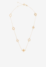 Tory Burch Forget Me Not Logo Charm Necklace Gold 153710 0-720