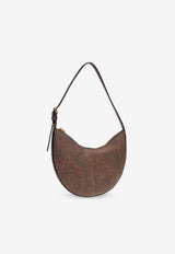 Etro Small Arnica Paisley Jacquard Hobo Bag Brown WP1I0002 AA001-M0019